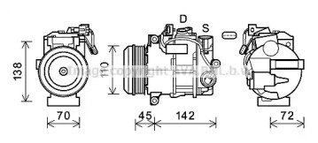 AVA QUALITY COOLING msk682 -  Компрессор, кондиционер